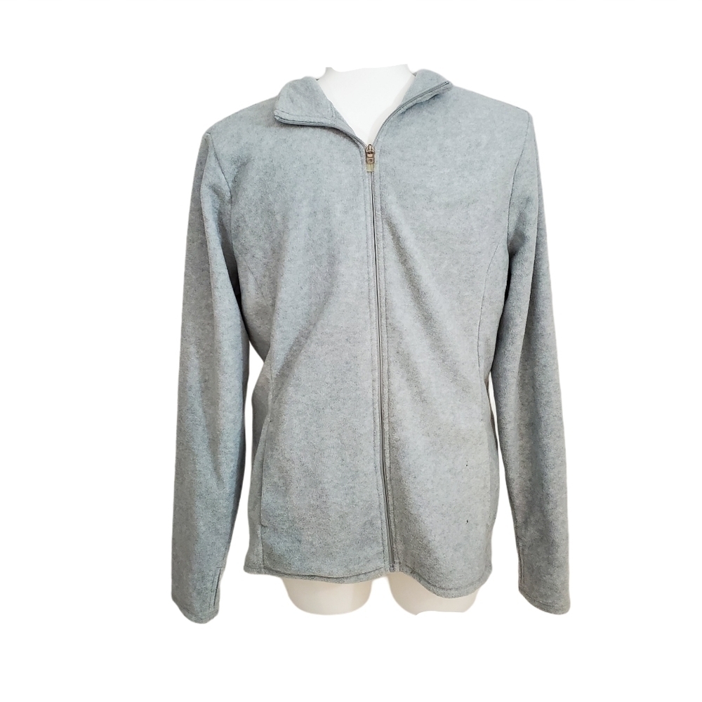 Old Navy Grey Full Zip Men's Fleece Jacket
